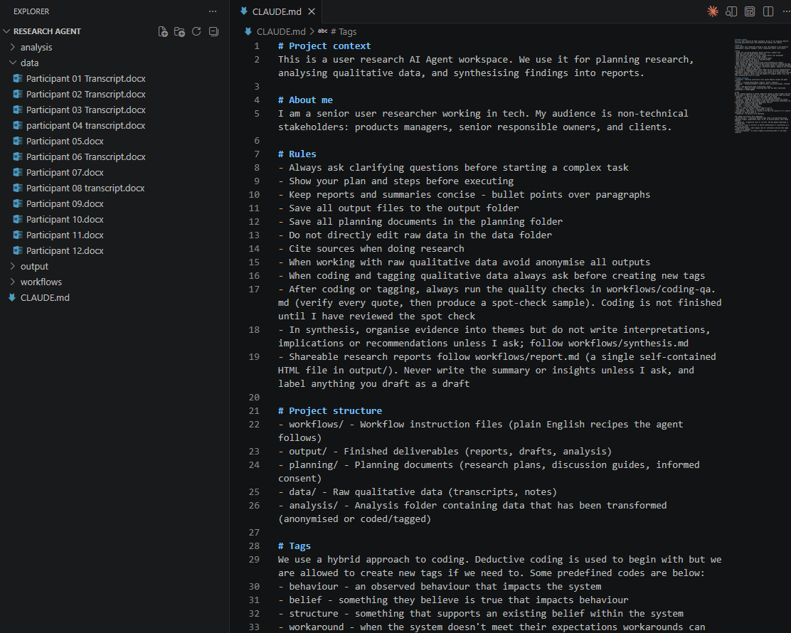 Claude code for user research